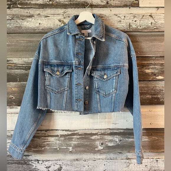 TopShop Cropped Jean Jacket - Picture 2 of 3